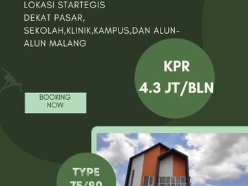 Terluas Rumah 3KT Tipe 75/90 5 Menit ke UNIKAMA Bisa KPR