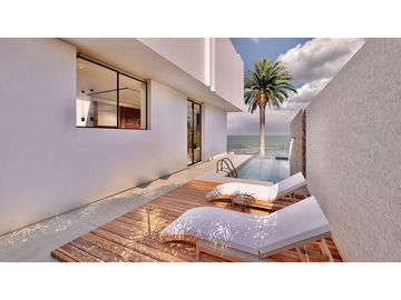 CASA MODERNA  VISTA AL MAR CON PISCINA EN URB. CIUDAD DEL MAR, MANTA