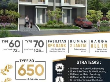 Rumah strategis dekat Gor Arcamanik diskon 50jt: kota Bandung
