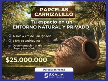 Parcelas 5.000 m2 venta 27 millones Quiriquina, San Ignacio.