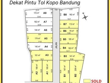 Tanah Bandung Kopo; Area TKI 2 SHM 3 Jutaan/m