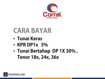Cluster Corral @Malibu Village Hunian Modern di Paramount Land Tangerang
