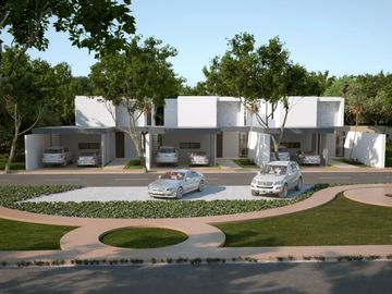 Venta de casa en Privada con Alberca en la zona de Conkal