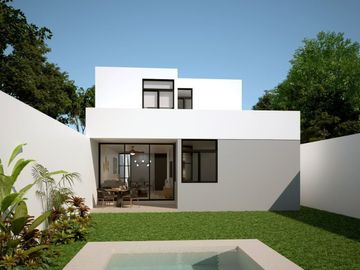 Venta de casa en Privada con Alberca en la zona de Conkal