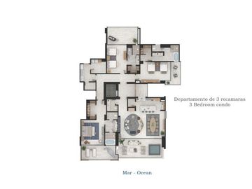 Condominio con jacuzzi privado vista al mar, servicio de mayordomo