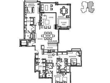 Departamento, alberca privada de lujo en  Playa del Carmen