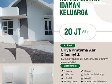 Rumah Cantik Industrial di Bandung Timur dkt Tol Cileunyi DP Ringan 20JT ALL IN