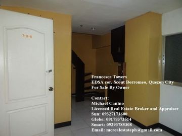 Francesca Towers 2 BR Condo along EDSA near GMA and ABS-CBN