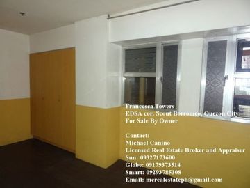 Francesca Towers 2 BR Condo along EDSA near GMA and ABS-CBN