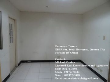 Francesca Towers 2 BR Condo along EDSA near GMA and ABS-CBN