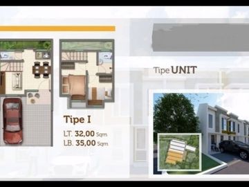 Rumah baru cluster 2 lantai lokasi premium pinggir jalan 0