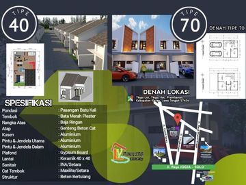 TERBATAS! RUMAH MINIMALIS 300 JUTAAN DEKAT JL. JOGJA SOLO KUALITAS WAHH HARGA TENTU MURAH