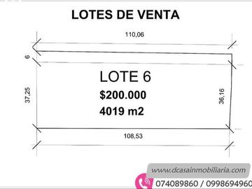 (T-166) Terreno de Venta – Cumbe – Desde 2360m2* hasta 10.024m2