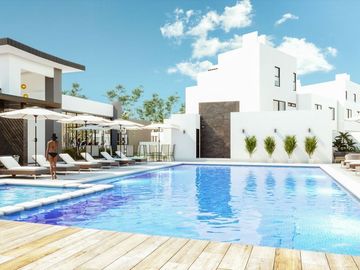 Casa de 3 recamaras en residencial con casa club, alberca, gimnasio, terraza