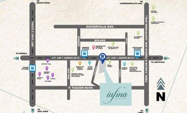 2 bedroom Condo in LRT Anonas Quezon City Infina Towers