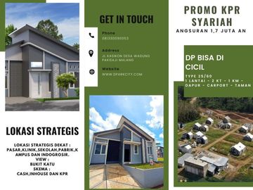 Rumah Dijual di Malang Free Semua Biaya Bisa KPR 2KT Tipe 25/72