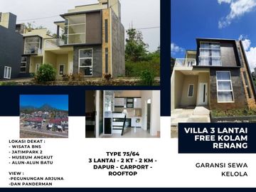 3 Lantai Rumah Batu Tipe 75 Dikelilingi Tempat Wisata