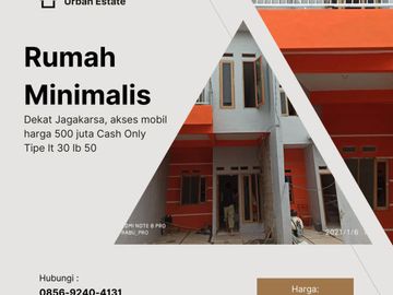 Jual rumah di Kebagusan Pasar Minggu harga 500 juta cash