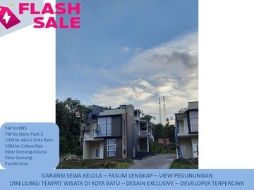 3 Lantai Rumah Batu Tipe 75 View Gunung Arjuna