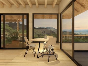 Casa ecológica con vistas espectaculares, muy tranquilo y rodeado de naturaleza.
