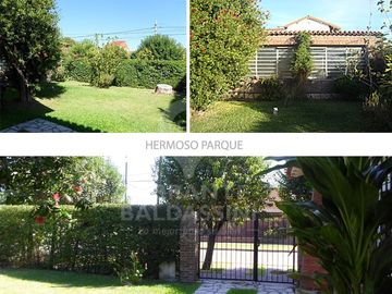 BURZACO CENTRO : HERMOSA CASA sobre 2 lotes en magnifica esquina- Mitre y Alem - Muy lindos detalles - Jardín de invierno y parque