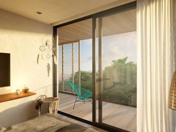 Estudio Penthouse, paseo de arte, area comercial, estilo Boho, amenidades y serv