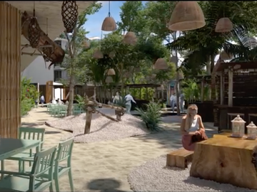 Estudio Penthouse, paseo de arte, area comercial, estilo Boho, amenidades y serv