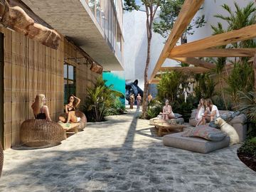 Estudio Penthouse, paseo de arte, area comercial, estilo Boho, amenidades y serv