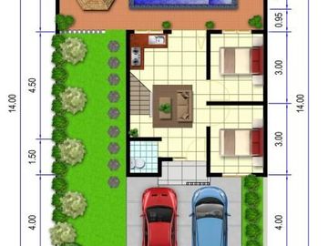 Rumah Mezzanine Desain Tropical Modern dilengkapi Minipoo Pertama di Bogor dekat Kawasan Wisata