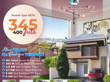 Terbaik, Hub 0813-2308----- Rumah Minimalis Sederhana 1 Lantai Di Sidoarjo 345 Juta Diamond Village Juanda 2