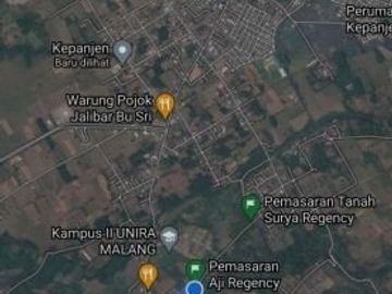Tanah kavling pinggir jalan di ngajum