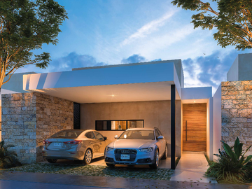 Casas en Privada Verna en Conkal - Modelo 1 Piso