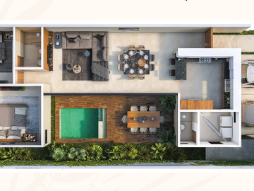Casas en Privada Verna en Conkal - Modelo 1 Piso