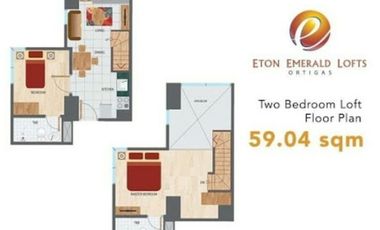 2 Bed Room condominium unit, Loft type ...Ready to move in, Ortigas CBD, near Meralco, Sapphire Bloc, Medical City, Metro Walk