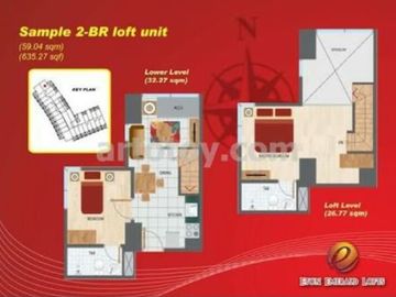 2 Bed Room condominium unit, Loft type ...Ready to move in, Ortigas CBD, near Meralco, Sapphire Bloc, Medical City, Metro Walk