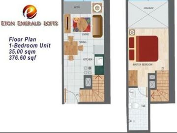 2 Bed Room condominium unit, Loft type ...Ready to move in, Ortigas CBD, near Meralco, Sapphire Bloc, Medical City, Metro Walk