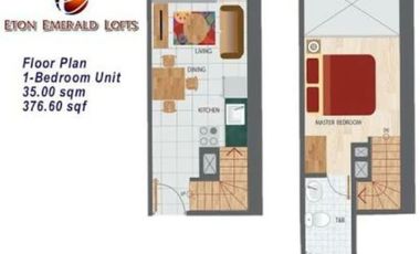 2 Bed Room condominium unit, Loft type ...Ready to move in, Ortigas CBD, near Meralco, Sapphire Bloc, Medical City, Metro Walk