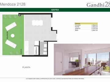Rosario: Mendoza 2128 departamento 2 dormitorios al frente con balcon de 61 m2, Rosario, Santa Fe Argentina