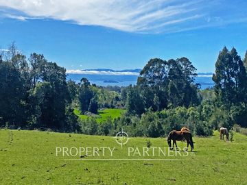 Campo linda vista al lago