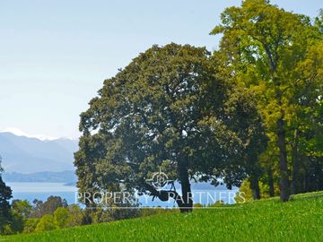 Campo linda vista al lago