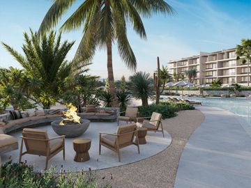 Condominio con alberca infinity vista al mar, spa, pet park, area de juegos para