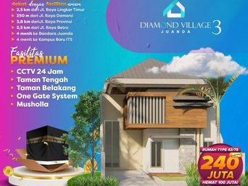 HARGA HEMAT, Call. 08213993---- Jual Rumah di Dekat Gedangan Sidoarjo, Diamond Village Juanda 3