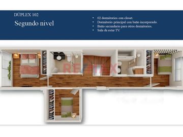 Se vende lindo Dpto. de estreno en edificio exclusivo de solo 6 Dptos., con ascensor, muy iluminado y ventilado.
Excelentes acabados y distribución f