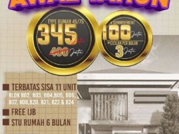 Paling murah lokasi strategis Hunian minimalis mewah STU 6bulan