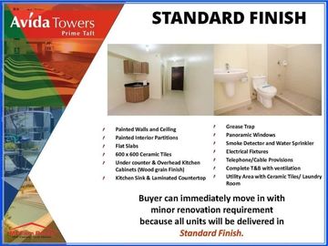 1 Bedroom RFO Avida Towers Prime Taft Near DLSU, Makati