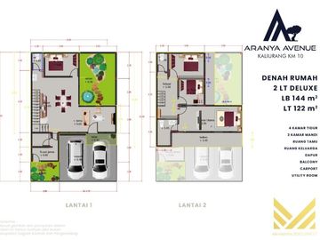 Diskon 300 Juta, Perumahan 2 lantai ARANYA AVENUE Yogyakarta Jakal