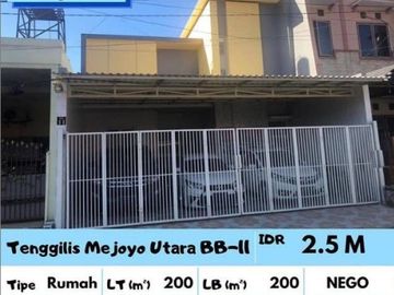 Rumah Tenggilis Mejoyo Utara Surabaya Dijual