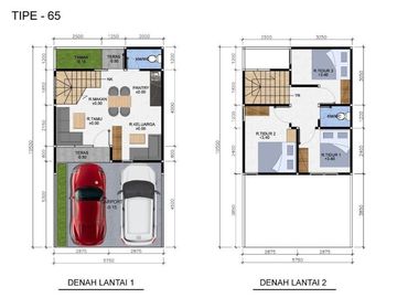 Rumah murah 2 lantai bebas banjir di serpong gratis biaya