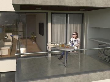 Venta apartamento 1 dormitorio con terraza con parrillero en Centro, Montevideo