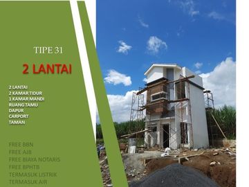 Strategis ! Tipe 31/63 2 Lantai Rumah KPR Siap 2KT